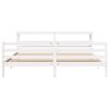 vidaXL Bed Frame without Mattress White 180x200 cm Super King Solid Wood Pine