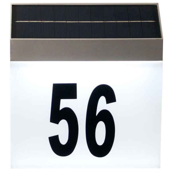 Luxform Solar LED House Number Wall Light Cornwall White 34106
