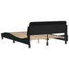 vidaXL Bed Frame "Dover" Black 135x190 cm Double Fabric