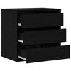 vidaXL Drawer Cabinet Black 60 x 41 x 58 cm Engineered Wood