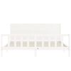 vidaXL Bed Frame without Mattress White 200x200 cm Solid Wood Pine