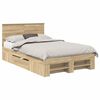 vidaXL Bed Frame Sonoma Oak 120 x 200 cm Engineered Wood