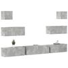vidaXL 7 Piece TV Cabinet Set Concrete Grey Engineered Wood