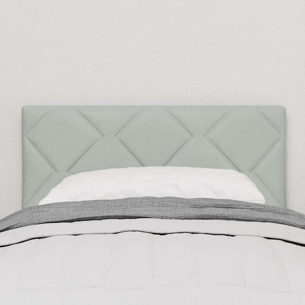 vidaXL LED Headboard with Headboard Light Grey 80 cm Faux Leather
