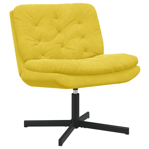 vidaXL Swivel Relaxing Chair Yellow 63 x 75 x 76 cm Velvet