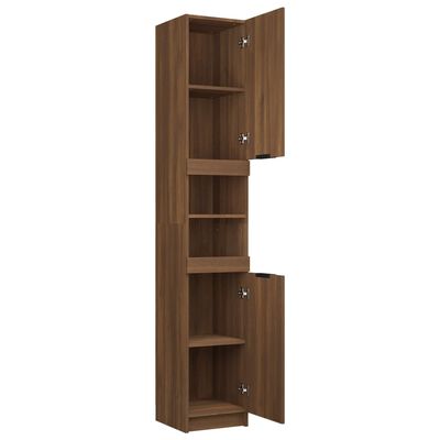 vidaXL Bathroom Cabinet Brown Oak 32x34x188.5 cm Engineered Wood