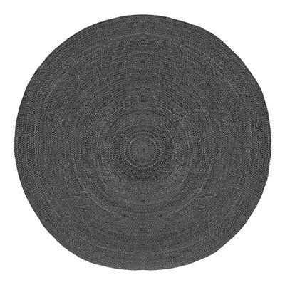 LABEL51 Carpet Jute Round 150x150 cm XL Anthracite