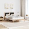 vidaXL Bed Frame with Headboard Black 120 x 200 cm Solid Pine Wood
