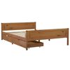 vidaXL Bed Frame without Mattress Honey Brown Solid Wood 140x200 cm (322113+321987)