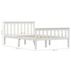 vidaXL Bed Frame without Mattress White Solid Pinewood 120x200 cm