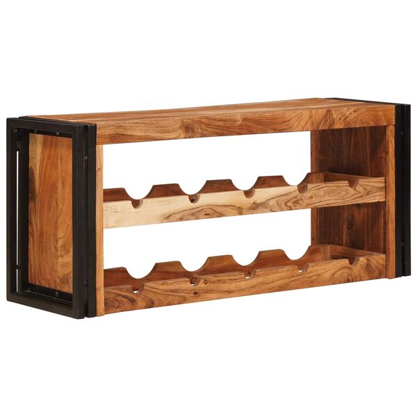 vidaXL Wine Rack Brown 100 x 45 x 33 cm Solid Acacia Wood