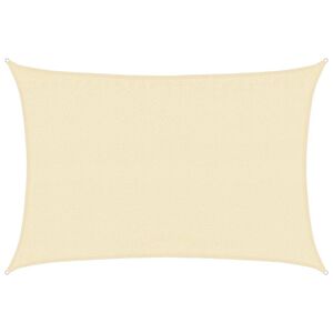 vidaXL Sunshade Sail 160 g/m&sup2; Cream 3.5x4.5 m HDPE