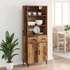 vidaXL Highboard Old Wood 69.5 x 34 x 180 cm Engineered Wood