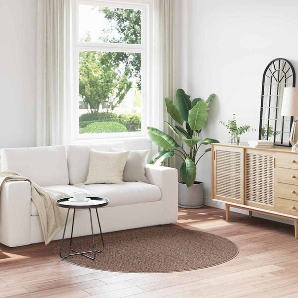 vidaXL Anti-slip Shaggy Rug Brown 160 x 160 cm PP