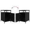 vidaXL Bedside Cabinet 2 pcs Black Oak 40 x 42 x 60cm Engineered Wood