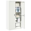 vidaXL Storage Cabinet 2 pcs White 90 x 40 x 180 cm Steel