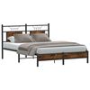 vidaXL Bed Frame without Mattress Smoked Oak 137x190 cm Engineered Wood