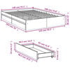 vidaXL Bed Frame with Drawers without Mattress Black 140x190 cm