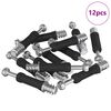 vidaXL Cam Lock Screw 12 pcs Silver and Black M6 x 40 mm Metal