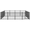 vidaXL Outdoor Dog Kennel Steel 15.05 m²