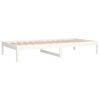 vidaXL Day Bed without Mattress White 90x190 cm Single Single Solid Wood Pine