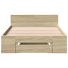 vidaXL Bed Frame with Drawer without Mattress Sonoma Oak 100x200 cm