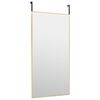 vidaXL Door Mirror Gold 50x100 cm Glass and Aluminium