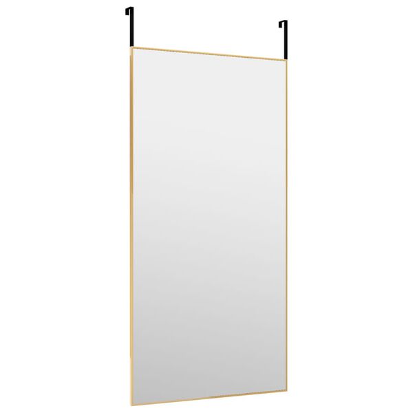vidaXL Door Mirror Gold 50x100 cm Glass and Aluminium