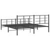 vidaXL Metal Bed Frame without Mattress with Footboard Black 183x213cm