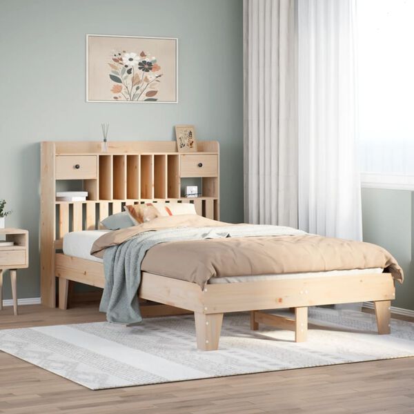 vidaXL Bed Frame without Mattress 135x190 cm Solid Wood Pine