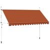 vidaXL Manual Retractable Awning 400 cm Orange and Brown