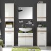 Trendteam Sink Vanity Unit Set-One White and Light San Remo Oak