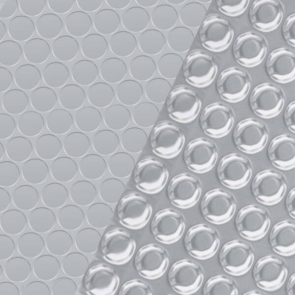 vidaXL Floating Rectangular PE Solar Pool Film 10x5 m Silver