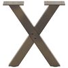 vidaXL Coffee Table Legs X-Shaped 2 pcs Natural Steel 30x(30-31) cm Steel