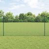 vidaXL Fence with Post Green 1.2 x 25 m Steel and PVC