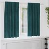 vidaXL Blackout Curtains 2 pcs Dark Green 140 x 175 cm Velvet