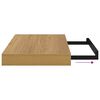vidaXL Wall Shelf 4 pcs Brown 40 x 23.5 x 4 cm Engineered Wood