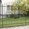 vidaXL Spike Fence Black 200 x 200 cm Powder-Coated Steel