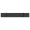 vidaXL Fence Panel 5 pcs WPC and Aluminium Black