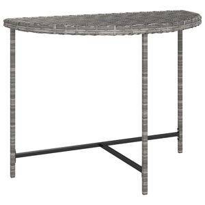 vidaXL Garden Table Grey 100x50x75 cm Poly Rattan