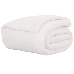 vidaXL Throw Blanket White 220 x 240 cm 2.67 kg Fleece