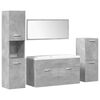 vidaXL 5 Piece Bathroom Furniture Set Concrete Grey Engineered Wood
