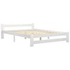 vidaXL Bed Frame without Mattress White Solid Wood 160x200 cm