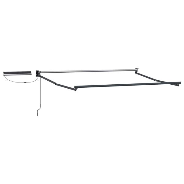 vidaXL Electric Retractable Awning Frame Anthracite 2.5 x 2 m Steel