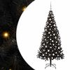 vidaXL Christmas Tree with 300 LEDs with Stand Black 210 cm PVC