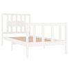 vidaXL Bed Frame without Mattress White Solid Wood 90x190 cm Single Single