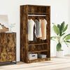 vidaXL Wardrobe Smoked Oak 100x50x200 cm Engineered Wood
