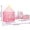 vidaXL Children Play Tent with 250 Balls Pink 301x120x128 cm