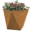 vidaXL Planter 2 pcs Rusty 40 x 40 x 40 cm Weathering Steel
