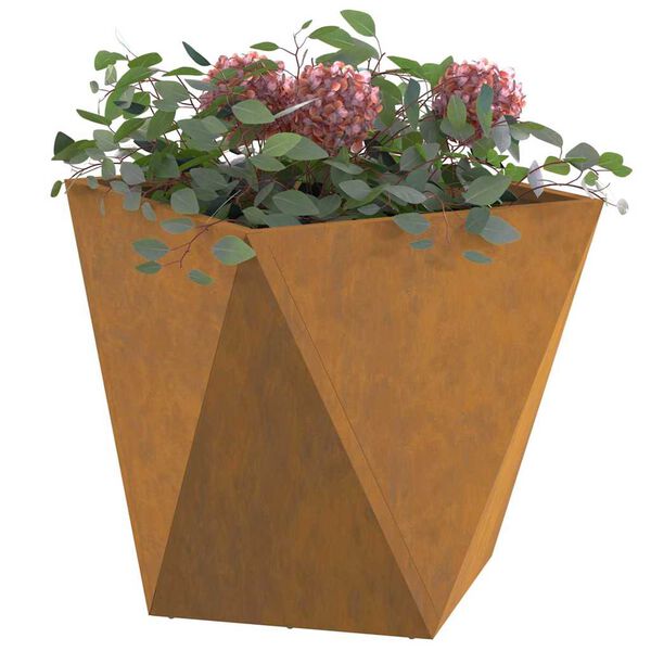 vidaXL Planter 2 pcs Rusty 40 x 40 x 40 cm Weathering Steel